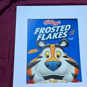 Frosted Flakes Tony the tiger Art matted breakfast
